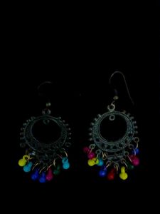 Colorful Beaded Dangle Earrings