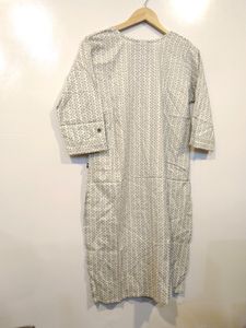 Cream Rayon Kurta(Women)