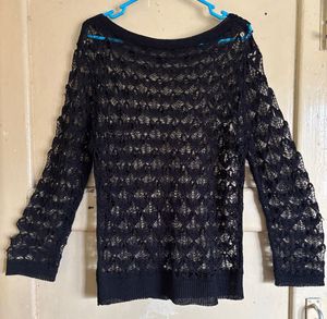 Black Lace Long Sleeve Top