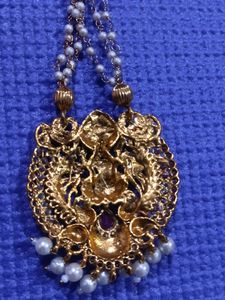 Moti Haar With Laxmi Pendant And Jhumkas