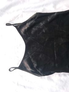 Brand New (Newme) Black Satin Maxi Dress
