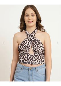 Leopard Print Halter Top🐆