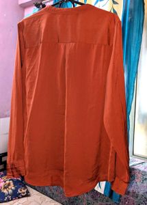 Elegant Rust-Colored Blouse