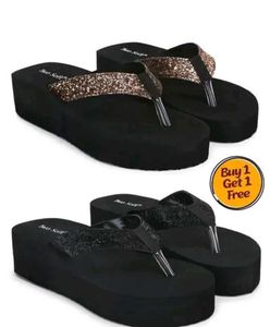 Sparkly Platform Flip-Flops