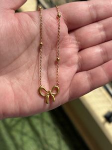 Non-tarnish Bow Neckpiece