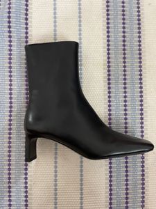H&amp;M Leather Black Angle Boots