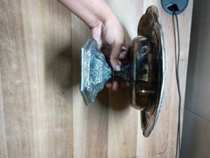 vintage pedestal serving dish