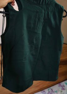 Sleeveless Green Top