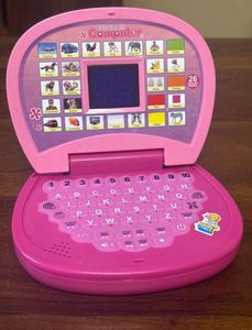 Kids Pink Educational Toy Laptop