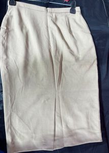 M&amp;S Beige Pencil Skirt
