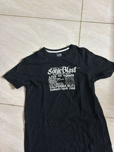 Black Round Neck T Shirt