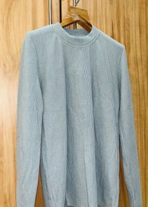 Light Blue Ribbed Top - Size S