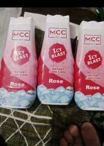 MCC Pack (3) Icy Blast Talc Powder - Rose