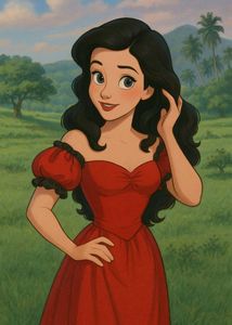 Pretty Red Milkmaid Princess Dress