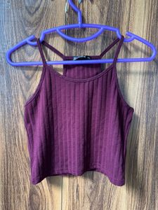 Burgundy And Black Cami Top