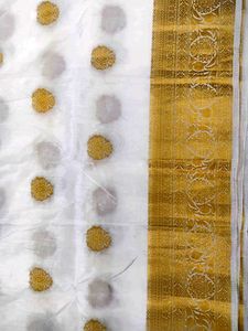 White color Silk saree
