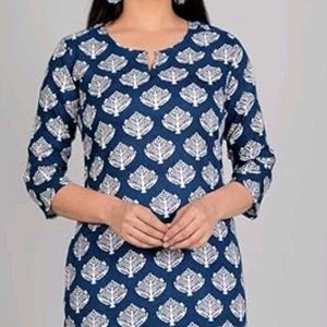 Printed Blue Tunic Top