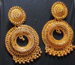 Golden Dangle Earrings