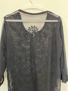 Pure Chiffon Chikankari Kurti