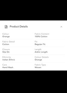 XXL Branded Peach Embroidered Kurta