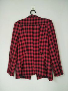 Checked Textured Blazer