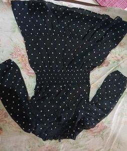 Polka Dot Ruffle Blouse