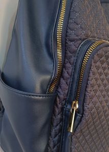 London Fog Quilted BackPack Navy Blue