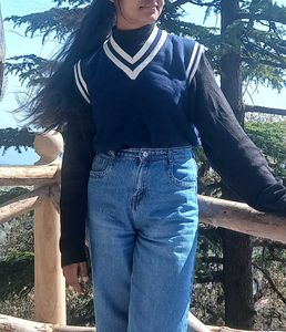 Navy V-Neck Sweater Vest