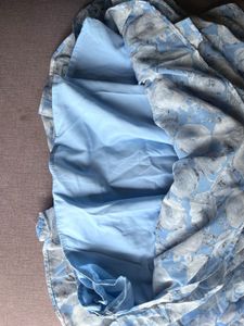 Blue skirt top set