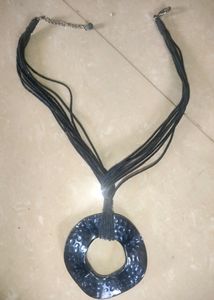 Blue Metallic Statement Necklace