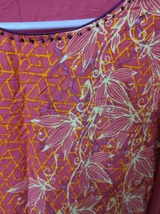 Pink Printed Kurta