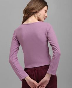 Chic Lavender Long Sleeve Top
