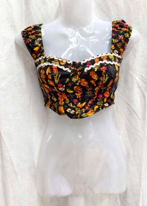 412011. Floral Print corset