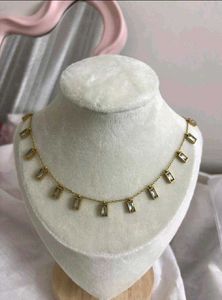 Crystal Baguette chain anti tarnish