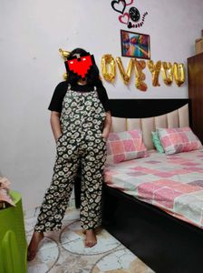 Floral Style Jumpsuit Pure Cotton