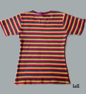 Ribbed Multicolour Top