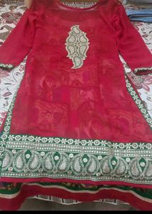 💃COMBO OF 4 WOMEN PARTY WEAR STRAIGHT KURTA SET