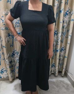 Black Puff Sleeve Dress