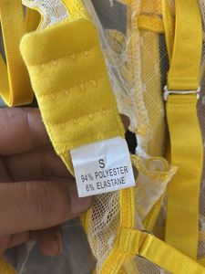 One Piece Sexy Light Yellow Lingerie bodysuit
