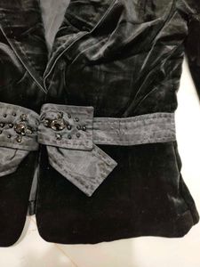 Embellished Velvet blazer jacket