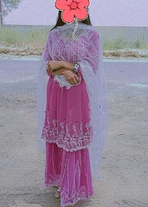 Mirror Work Kurta And Sharara
