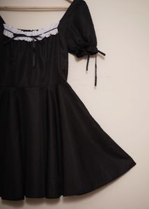 Black Mini Dress With Back Chain Closer