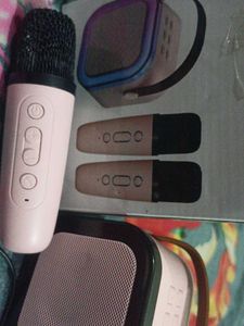 Karaoke Speaker Set With Mic And Charging Cable