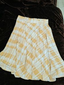Checked A-Line Skirt
