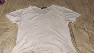 White Textured T-Shirt
