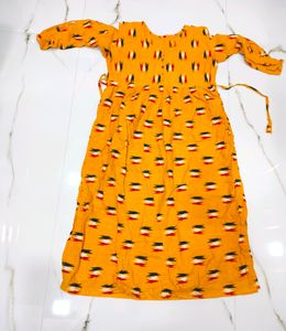 Mustard Anarkali Kurti