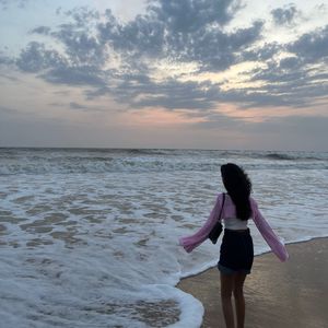 Pink Knit Bell Sleeve Sweater