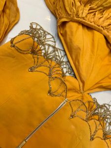 Mustard designer gown