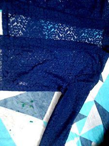 Navy Blue Lace Cardigan