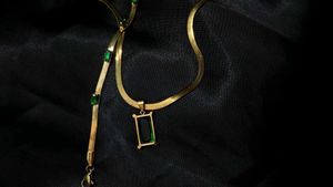 Emerald Accent 18k Gold Plated Combo